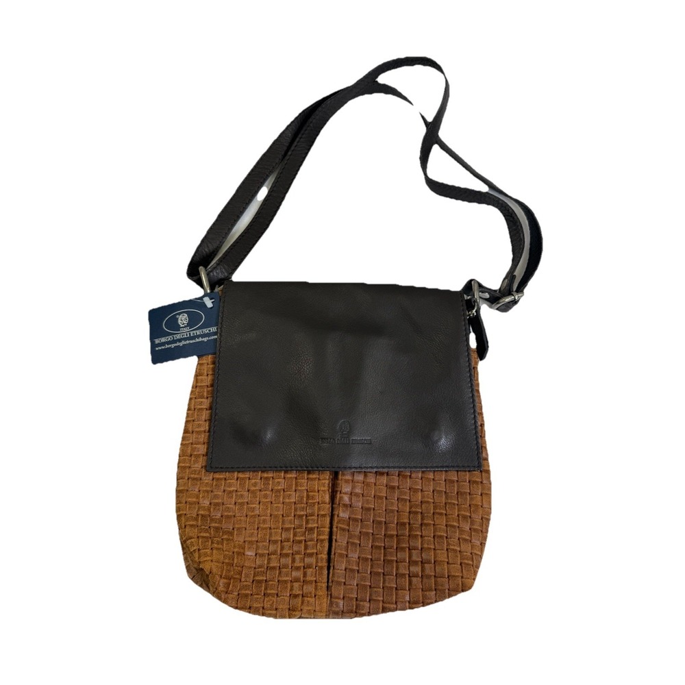 Borgo‎ Degli Etruschi woven leather handbag.